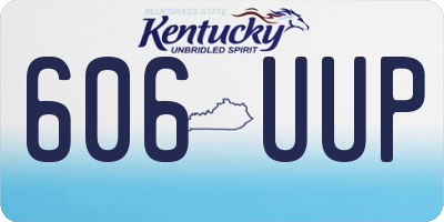 KY license plate 606UUP