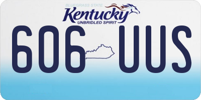 KY license plate 606UUS