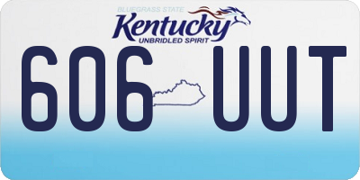 KY license plate 606UUT