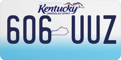 KY license plate 606UUZ