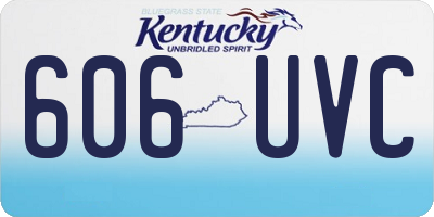 KY license plate 606UVC