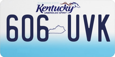 KY license plate 606UVK