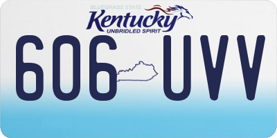 KY license plate 606UVV