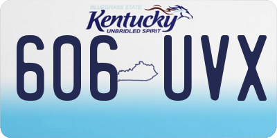 KY license plate 606UVX