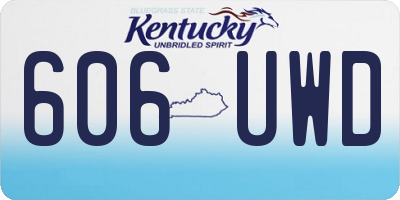 KY license plate 606UWD
