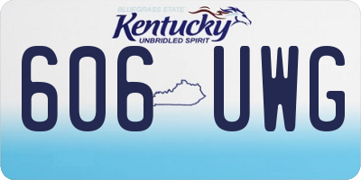 KY license plate 606UWG