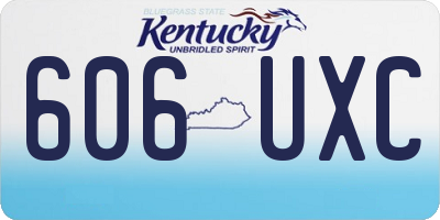 KY license plate 606UXC