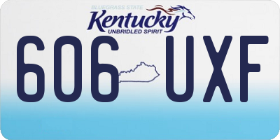 KY license plate 606UXF
