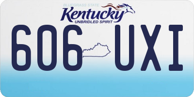 KY license plate 606UXI