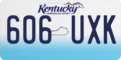 KY license plate 606UXK