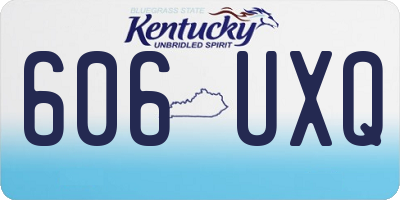KY license plate 606UXQ