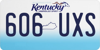 KY license plate 606UXS