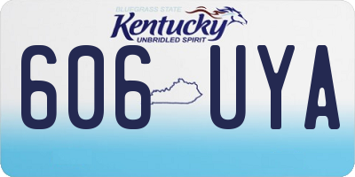 KY license plate 606UYA