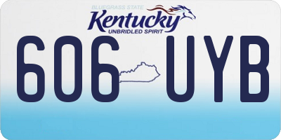 KY license plate 606UYB