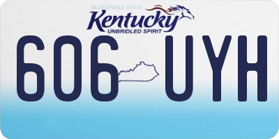 KY license plate 606UYH