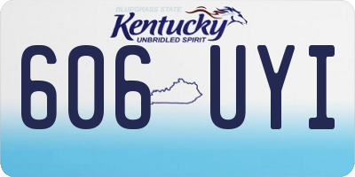 KY license plate 606UYI