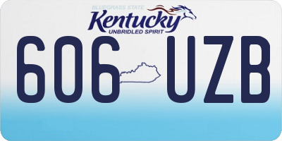 KY license plate 606UZB