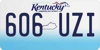 KY license plate 606UZI