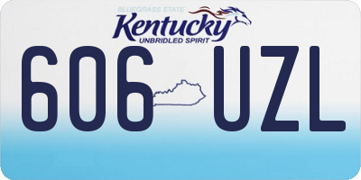KY license plate 606UZL