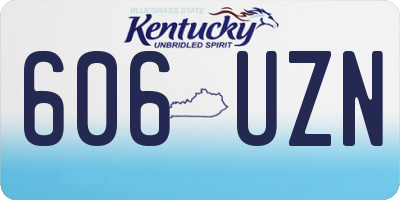 KY license plate 606UZN