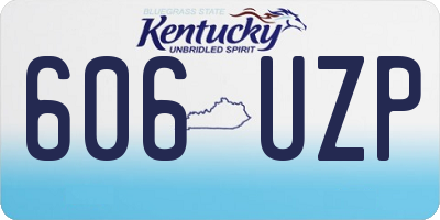 KY license plate 606UZP