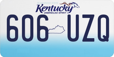 KY license plate 606UZQ