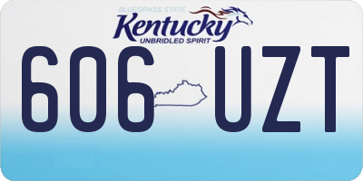 KY license plate 606UZT