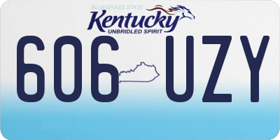 KY license plate 606UZY