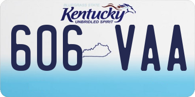 KY license plate 606VAA