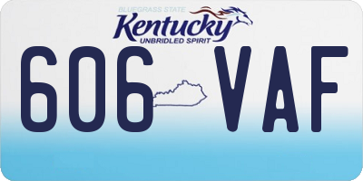 KY license plate 606VAF