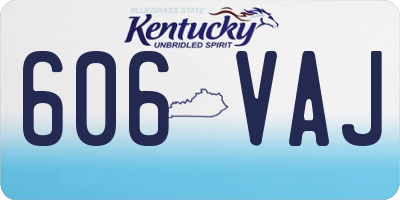 KY license plate 606VAJ
