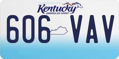 KY license plate 606VAV