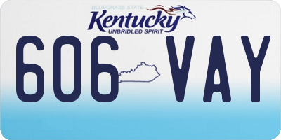 KY license plate 606VAY