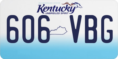 KY license plate 606VBG