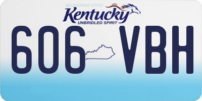 KY license plate 606VBH