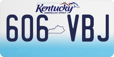 KY license plate 606VBJ