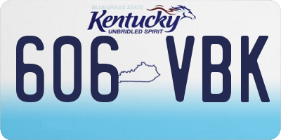 KY license plate 606VBK