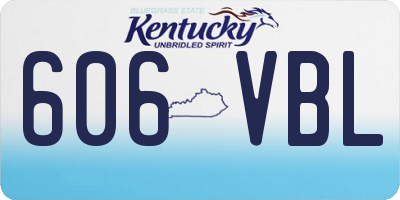 KY license plate 606VBL