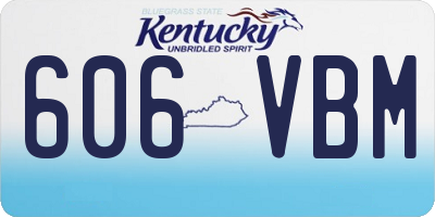 KY license plate 606VBM