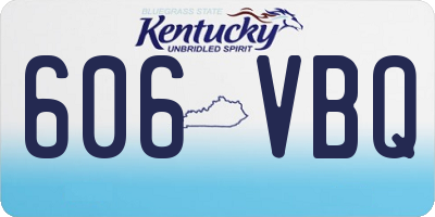 KY license plate 606VBQ