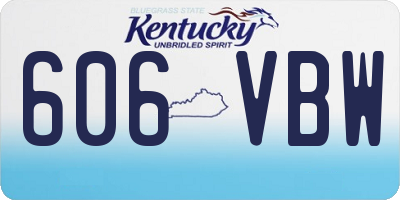 KY license plate 606VBW