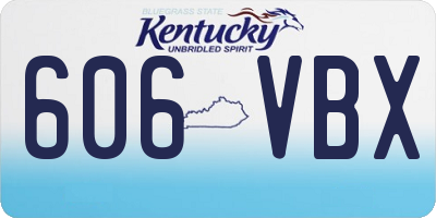 KY license plate 606VBX