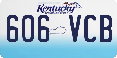 KY license plate 606VCB