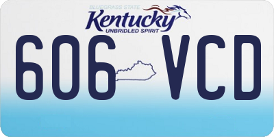 KY license plate 606VCD