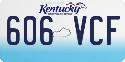 KY license plate 606VCF