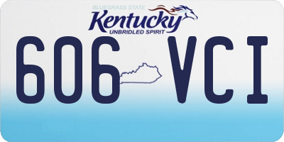KY license plate 606VCI