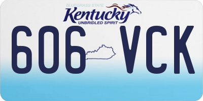 KY license plate 606VCK