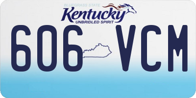 KY license plate 606VCM