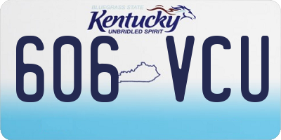 KY license plate 606VCU