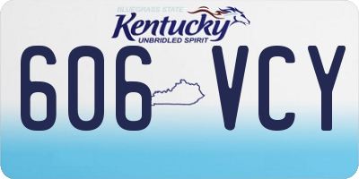 KY license plate 606VCY